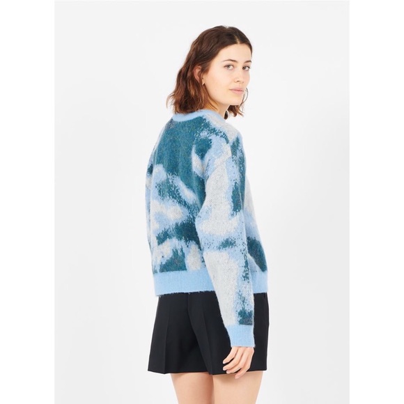 The Kooples Blue Round neck jacquard wool blend sweater - Picture 4 of 16